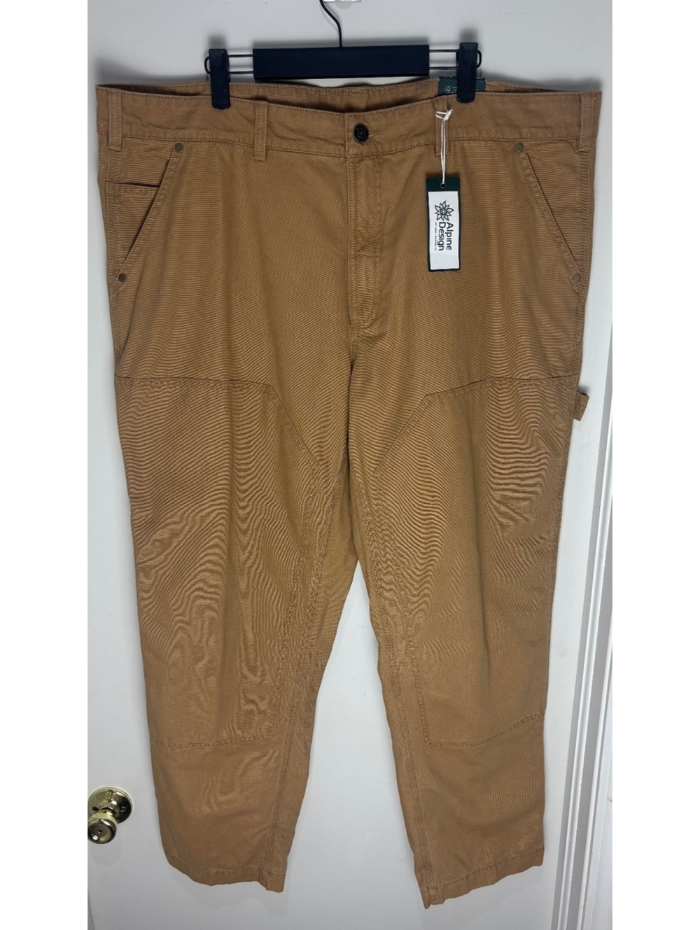 Alpine Design Utility Pants Mens 42x32 Brown Khaki Workwear Carpenter NWT